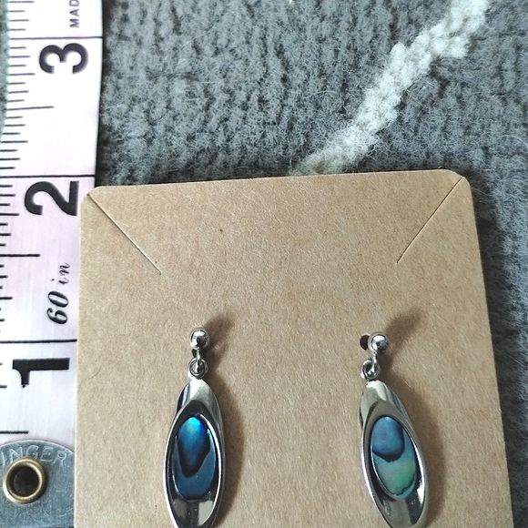 Abalone Dangle Earrings - Picture 6 of 6